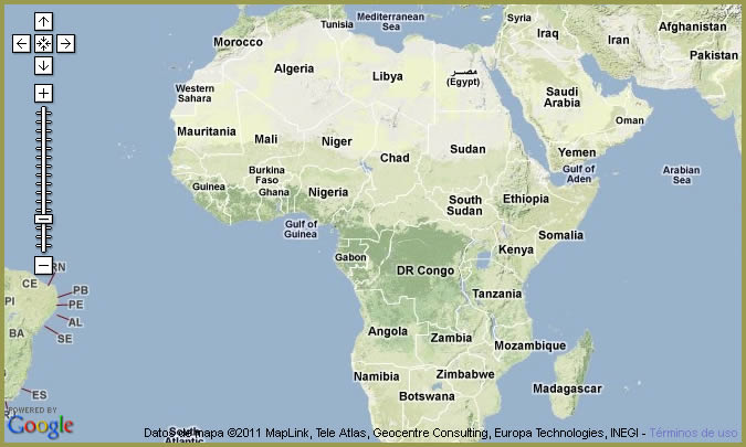 Mapa �frica