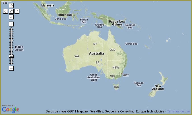 Mapa Ocean�a