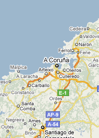 Mapa de A Coru�a