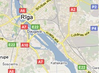 Mapa de Letonia