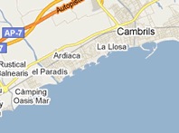 Mapa de Cambrils