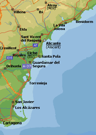 Mapa de Costa Blanca