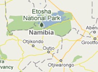 Mapa de Namibia