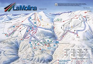 Mapa estaci�n esqu� La Molina