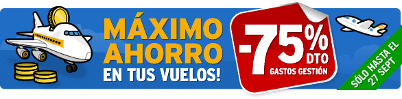 Maximo Ahorro en Vuelos: 75% Descuento en Gastos de Gestion!
