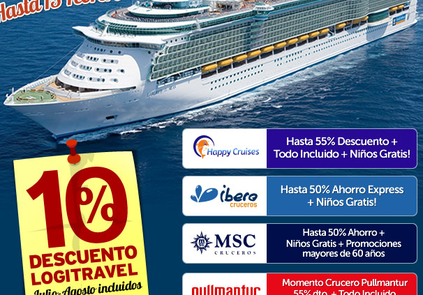 Llega el Mes del Crucero, con importantes Descuentos y Regalos!