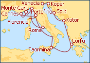 Ver el itinerario del Crucero Italian Crossroads