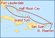 Ver el itinerario del Crucero Caribe Este