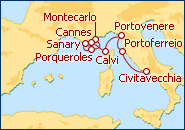 Ver el itinerario del Crucero De Monte Carlo a Roma