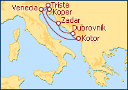 Ver el itinerario del Crucero Venecia-Venecia