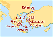 Ver el itinerario del Crucero De Estambul a Atenas