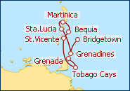 Ver el itinerario del Crucero Islas Granadinas