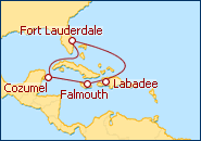 Ver el itinerario del Crucero Caribe Colorido I 