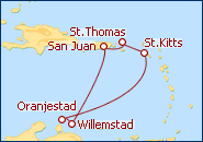 Ver el itinerario del Crucero Antillas Menores