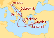Ver el itinerario del Crucero Gemas Griegas  