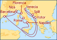 Ver el itinerario del Crucero Mediterr�neo y Adri�tico