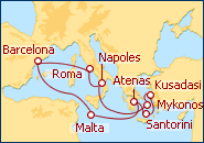 Ver el itinerario del Crucero Mediterr�neo e Islas Griegas