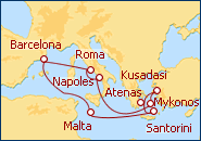 Ver el itinerario del Crucero Mediterr�neo e Islas Griegas