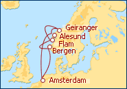 Ver el itinerario del Crucero Fiordos Noruegos