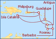 Ver el itinerario del Crucero Colores del Caribe