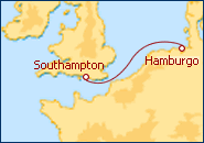 Ver el itinerario del Crucero Minicrucero de Hamburgo a Southampton