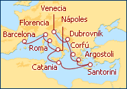 Ver el itinerario del Crucero Romance Mediterr�neo