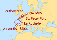 Ver el itinerario del Crucero Espa�a, Francia, Holanda