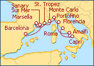 Ver el itinerario del Crucero Bellezas de Italia