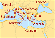 Ver el itinerario del Crucero Maravillas del Mediterraneo