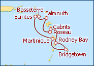 Ver el itinerario del Crucero Islas Windward
