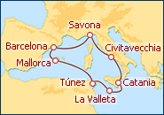 Ver el itinerario del Crucero Mediterraneo M�gico