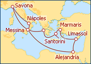 Ver el itinerario del Crucero Italia, Egipto, Chipre, Turqu�a, Grecia