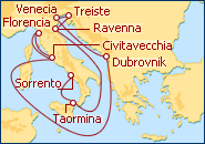 Ver el itinerario del Crucero Italia, Sicilia, Croacia