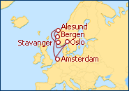 Ver el itinerario del Crucero Fiordos Noruegos