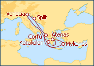 Ver el itinerario del Crucero Islas Griegas II