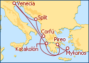 Ver el itinerario del Crucero Islas Griegas I
