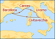 Ver el itinerario del Crucero Riviera Italiana
