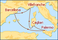 Ver el itinerario del Crucero Tesoros de la Riviera
