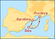 Ver el itinerario del Crucero Marsella e Ibiza