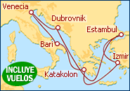 Ver el itinerario del Crucero MSC Magnifica desde Bari