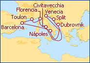 Ver el itinerario del Crucero Mediterraneo Rom�ntico VI
