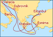 Ver el itinerario del Crucero Italia, Grecia, Turqu�a, Croacia