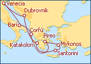Ver el itinerario del Crucero MSC Musica Islas Griegas