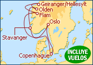 Ver el itinerario del Crucero Fiordos Noruegos