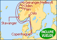 Ver el itinerario del Crucero Fiordos Noruegos II