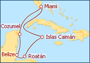 Ver el itinerario del Crucero Caribe Oeste Ex�tico