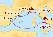 Ver el itinerario del Crucero Tesoros de Mediterr�neo IV