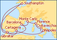 Ver el itinerario del Crucero Primer Gran Crucero por el Mediterr�neo 