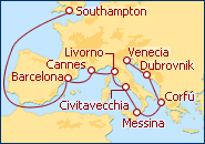 Ver el itinerario del Crucero Magia Mediterranea 