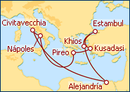 Ver el itinerario del Crucero Egipto y Mar Egeo